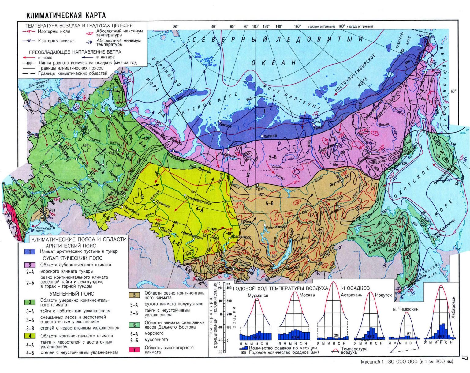 Карта с температурами россии